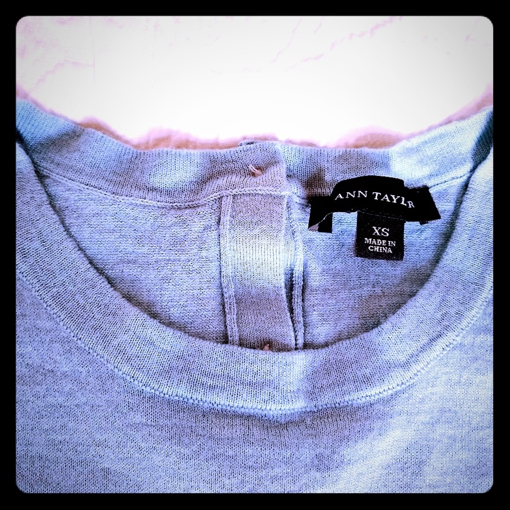 Ann Taylor sweater - crew neck with back buttons